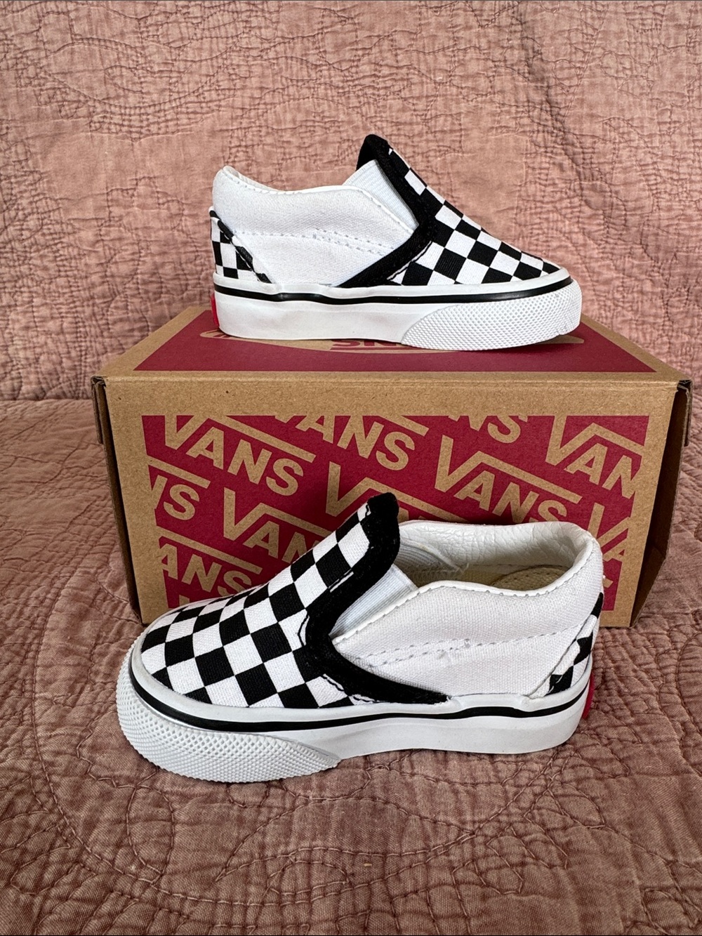Vans Classic Slip-On Checkerboard Black/True White Toddler